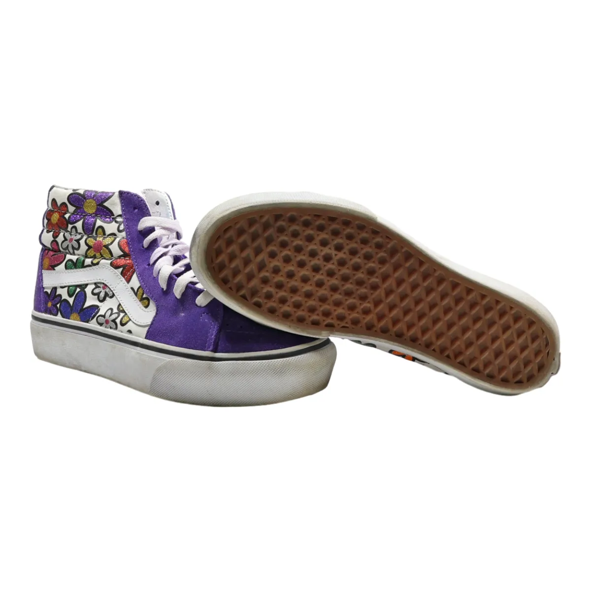 VANS High Top Trainers Purple Synthetic Womens UK 6