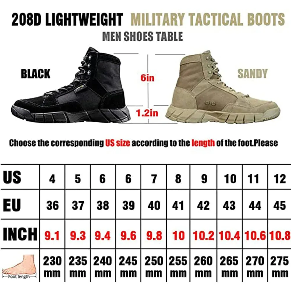 VOTAGOO® Men's Lightweight Military Tactical Boots