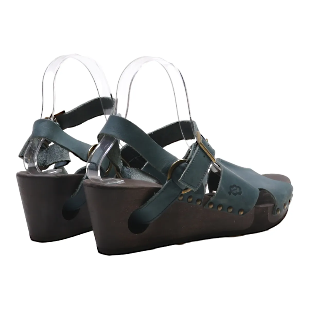 Wedge Heels Blue Suede Womens UK 8