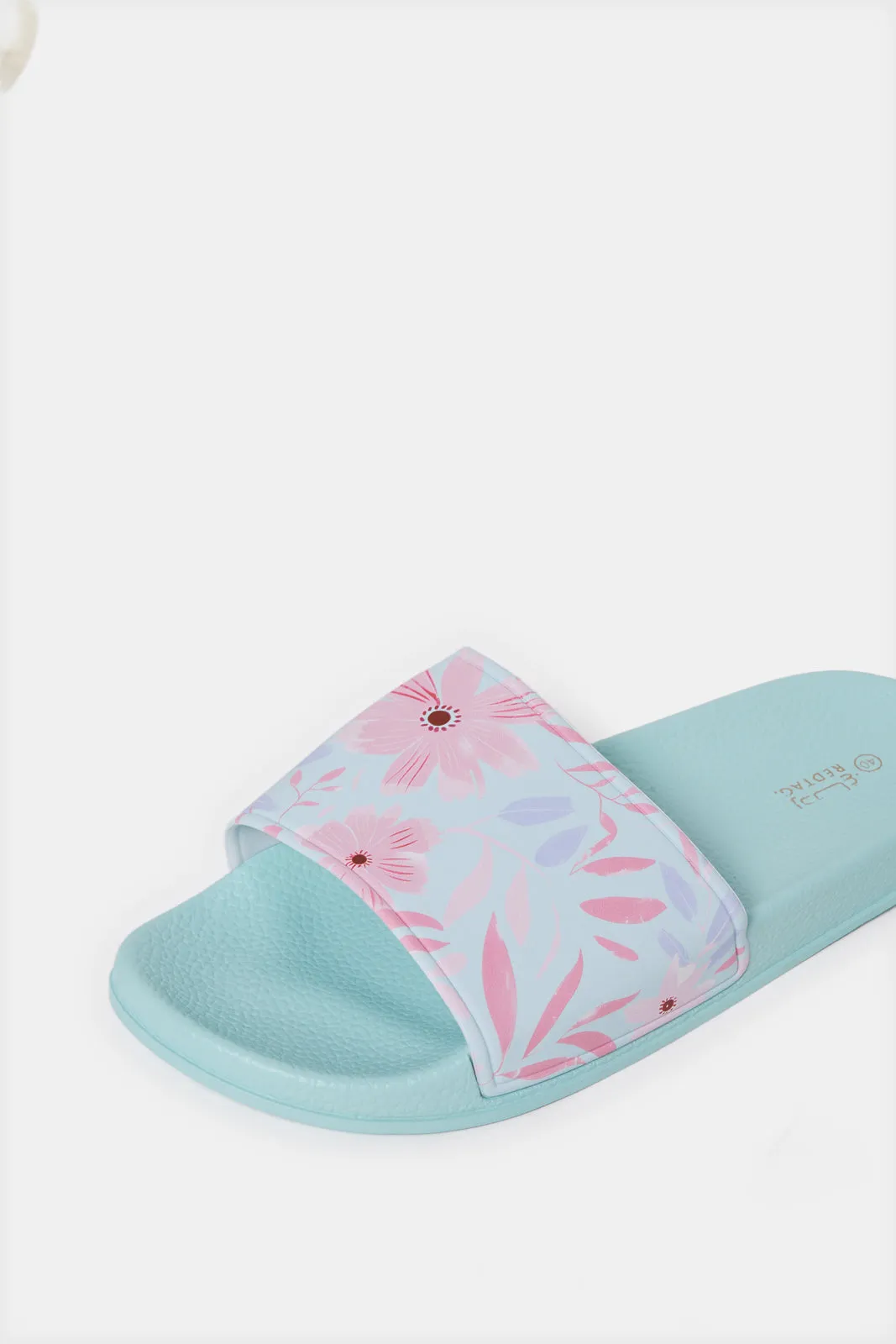 Women Blue Floral Print Slppers