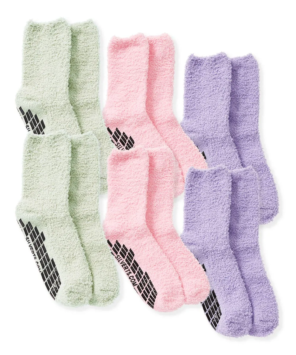 Women’s & Men’s Non Skid Hospital Socks - 6 Pack Slipper Socks