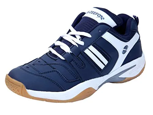 ZEEFOX Ryder Men's (Non-Marking) PU Badminton Shoes Navy Blue