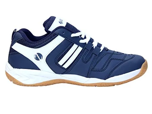 ZEEFOX Ryder Men's (Non-Marking) PU Badminton Shoes Navy Blue