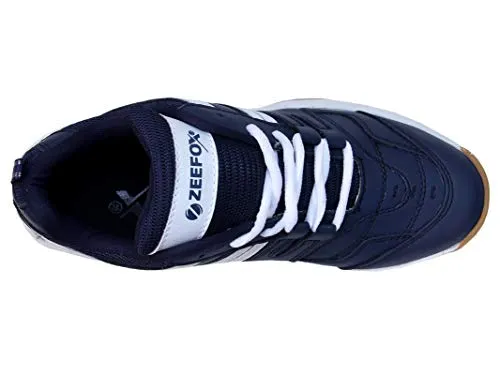 ZEEFOX Ryder Men's (Non-Marking) PU Badminton Shoes Navy Blue